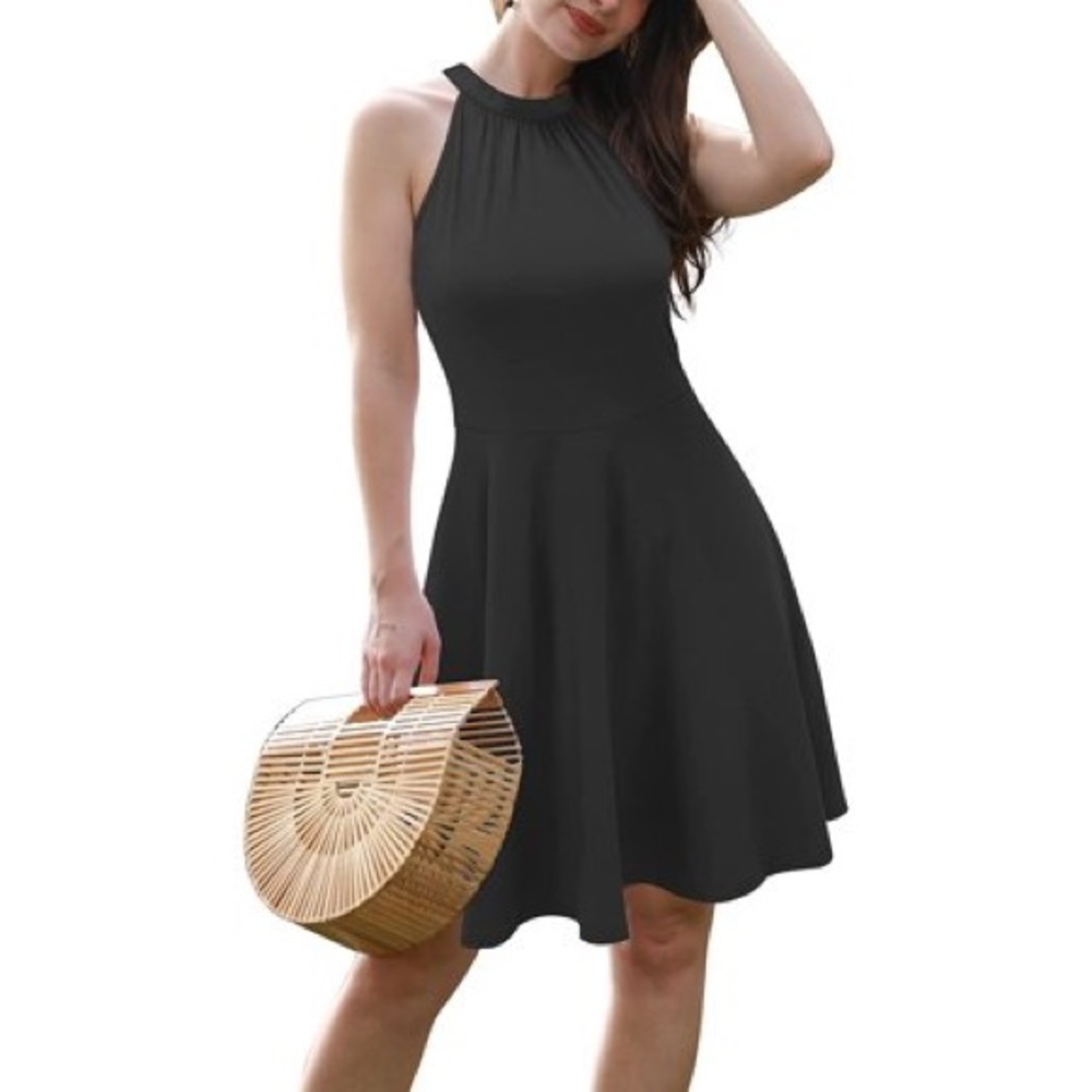 NWT Ouges Halter Neck Sleeveless Casual Dress